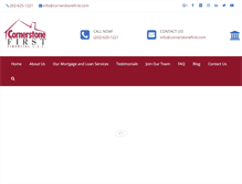 Tablet Screenshot of cornerstonefirst.com